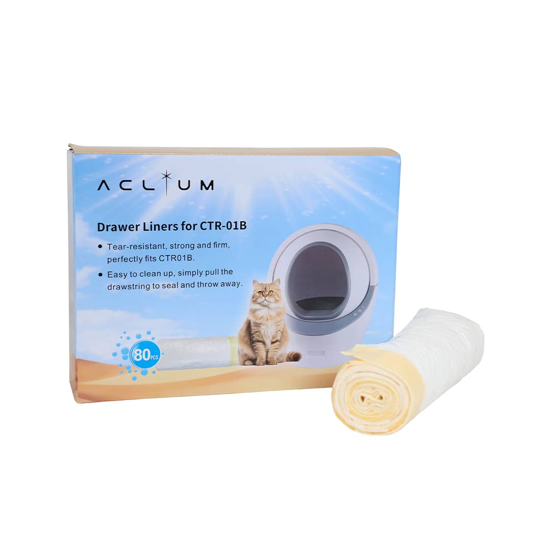 Aclium Drawer Liners 80 PCS For Aclium Self Cleaning Cat Toilet