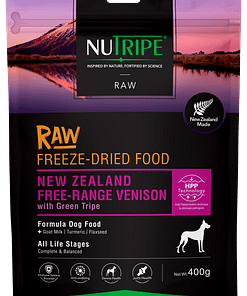Nutripe Raw Freeze Dried NZ Free-range Venison with Venison Green Tripe Dog 400g