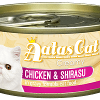 Aatas Cat Creamy Chicken & Shirasu in Gravy 80g
