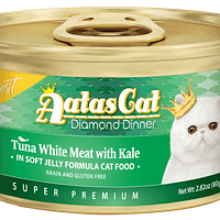 Aatas Cat Finest Diamond Dinner Tuna White Meat with Kale in Soft Jelly 80g