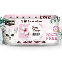 Kit Cat 5 in 1 Cat Wipes 80pcs (Cherry Blossom)