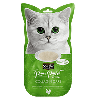 Kit Cat Purr Puree Plus+ Collagen Care 4x15g (Chicken)