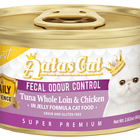 Aatas Cat Finest Daily Defence Tuna Whole Loin & Chicken in Jelly Fecal Odour Control 80g