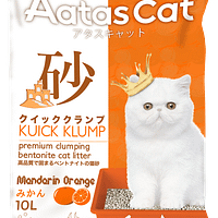 Aatas Cat Kuick Klump Bentonite Cat Litter Mandarin Orange 10L