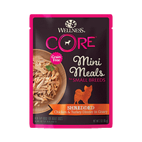 Wellness Core Small Dog Breed Mini Meals – Shredded Chicken & Turkey Dinner 3oz