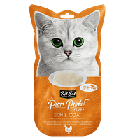 Kit Cat Purr Puree Plus+ Skin & Coat 4x15g (Chicken)