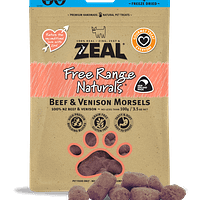 Zeal Free Range Naturals Freeze Dried Beef & Venison Morsels for Dogs & Cats