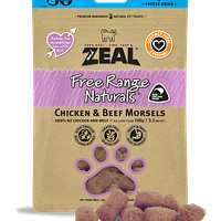 Zeal Free Range Naturals Freeze Dried Chicken & Beef Morsels for Dogs & Cats