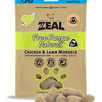 Zeal Free Range Naturals Freeze Dried Chicken & Lamb Morsels for Dogs & Cats