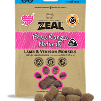 Zeal Free Range Naturals Freeze Dried Lamb & Venison Morsels for Dogs & Cats