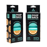 FuzzYard Poop Bags With Handles Orange Scented