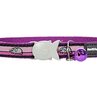 Red Dingo Cat Design Collar - Mouse Purple