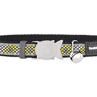 Red Dingo Cat Design Collar - Monty Black