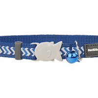 Red Dingo Cat Reflective Ziggy Collar - Dark Blue