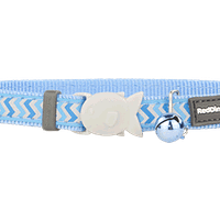 Red Dingo Cat Reflective Ziggy Collar - Medium Blue