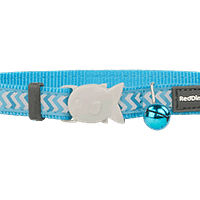 Red Dingo Cat Reflective Ziggy Collar - Turquoise