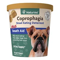 NaturVet Coprophagia Stool Eating Deterrent Plus Breath Aid for Dog 70ct