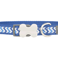 Red Dingo Bucklebone Reflective Ziggy Collar - Blue