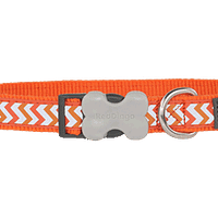 Red Dingo Bucklebone Reflective Ziggy Collar - Orange
