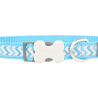 Red Dingo Bucklebone Reflective Ziggy Collar - Turquoise