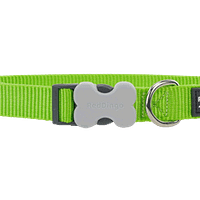Red Dingo Bucklebone Classic Collar - Lime Green