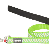 Red Dingo Fixed Reflective Ziggy Lead - Lime Green