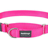 Red Dingo Martingale Half Check Collar - Hot Pink