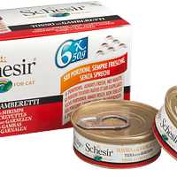 Schesir Cat Multipack in Jelly Tuna with Shrimps Wet Cat Food 50g