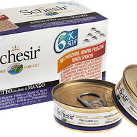 Schesir Cat Multipack in Jelly Tuna with Beef Fillets Wet Cat Food