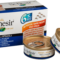 Schesir Cat Multipack in Jelly Tuna with Seabass Wet Cat Food 50g