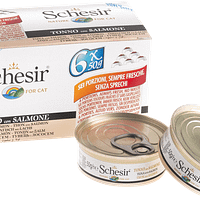 Schesir Cat Multipack in Jelly Tuna with Salmon Wet Cat Food 50g