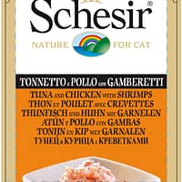 Schesir Cat Pouches in Tuna and Chicken with Shrimps Wet Cat Food 50g