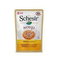 Schesir Cat Pouches in Soup With Chicken with Pumpkin Wet Cat Food 85g