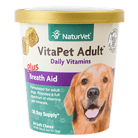 NaturVet VitaPet Adult Plus Breath Aid for Dog 60ct
