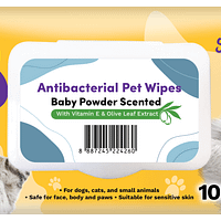 Woosh Antibacterial Pet Wipes Baby Powder Scented