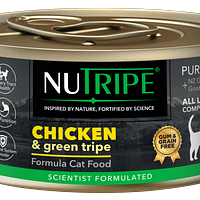 Nutripe Pure Chicken Green Tripe Wet Cat Food (Gum-Free) 95g