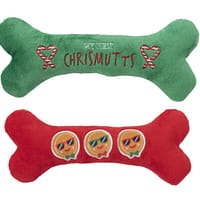 FuzzYard Howlidays Plush Dog Toy - Chrismutts Homies Bones (2pk) Small