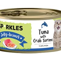 Sparkles Jelly-licious Tuna With Crab Surimi Canned Cat Food 80g