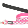 Red Dingo Fixed Reflective Ziggy Lead - Hot Pink