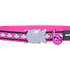 Red Dingo Cat Reflective Collar - Fish Hot Pink