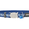 Red Dingo Cat Reflective Ziggy Collar - Dark Blue
