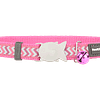 Red Dingo Cat Reflective Ziggy Collar - Hot Pink