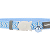 Red Dingo Cat Reflective Ziggy Collar - Medium Blue