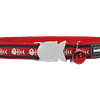Red Dingo Cat Design Collar - Fish Bone Red