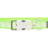 Red Dingo Bucklebone Reflective Ziggy Collar - Lime Green