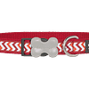 Red Dingo Bucklebone Reflective Ziggy Collar - Red