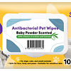 Woosh Antibacterial Pet Wipes Baby Powder Scented