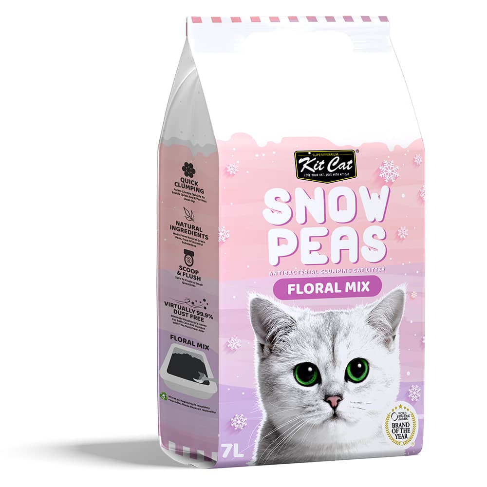 Kit Cat Snow Peas Cat Litter (Floral Mix) 7L