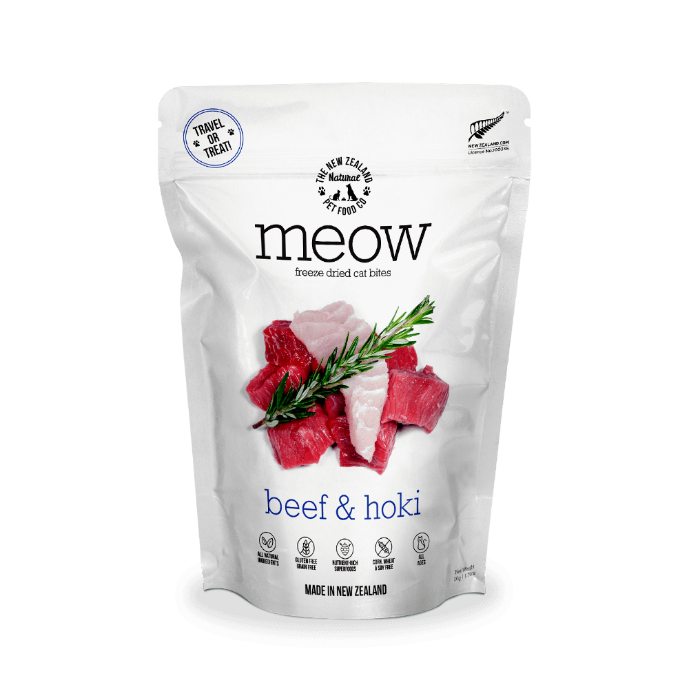 MEOW F/D Raw Beef & Hoki Cat Treats 50g