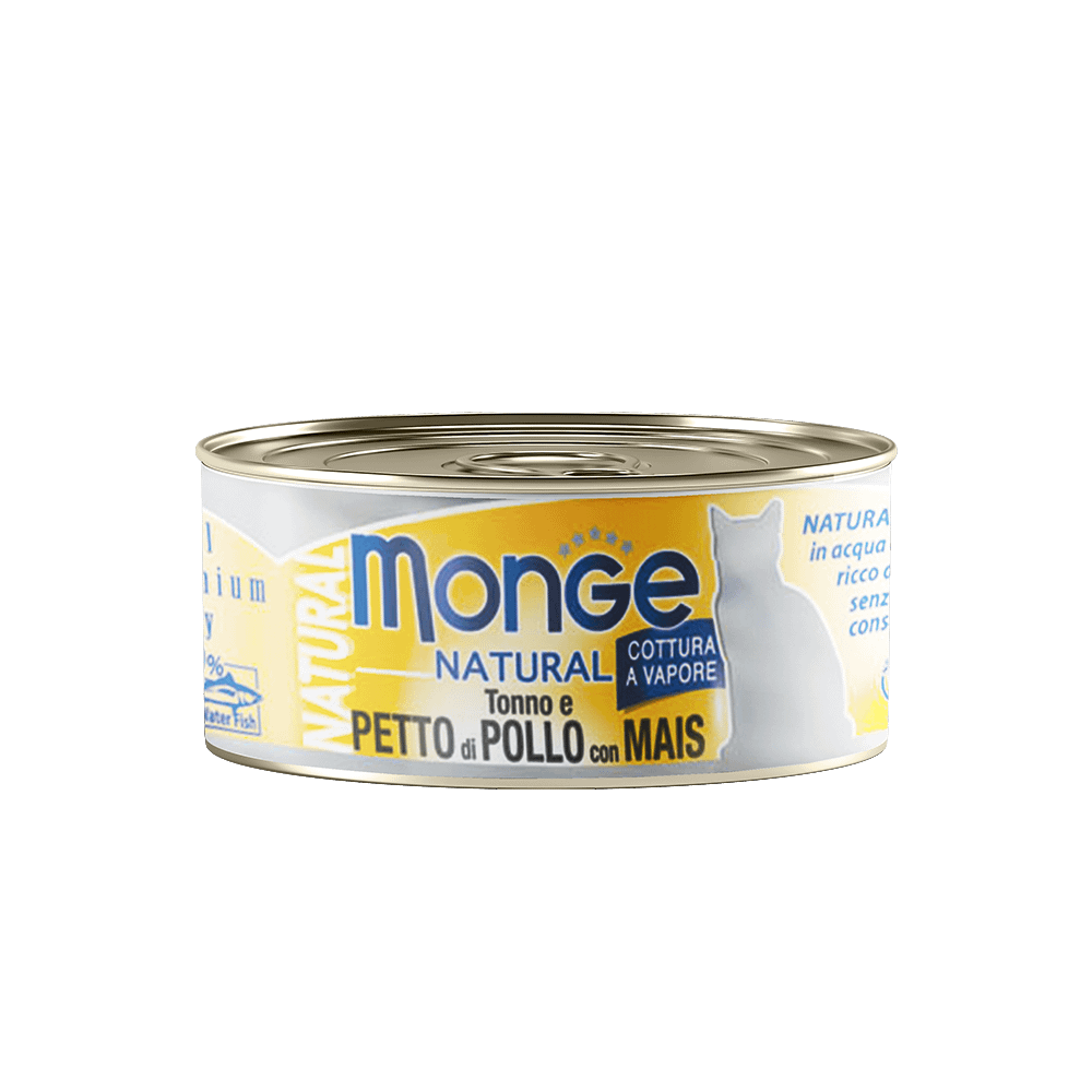 Monge Natural Tuna And Chicken With Corn Wet Food for Cats 80g